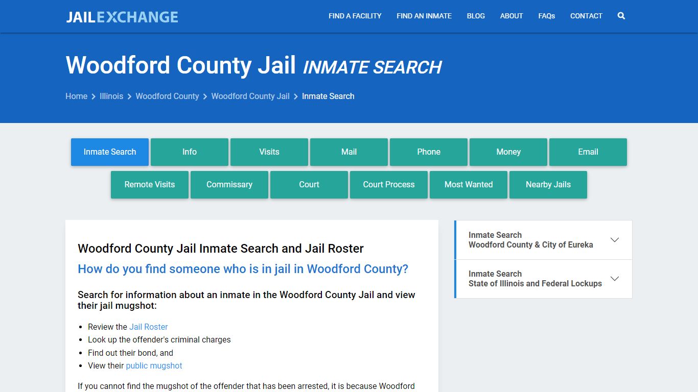 Woodford County Jail Inmate Search - Jail Exchange